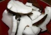 Cleaned coconut